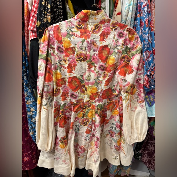 Zimmermann wonderland posey buttoned mini dress Size 1 - Picture 5 of 7